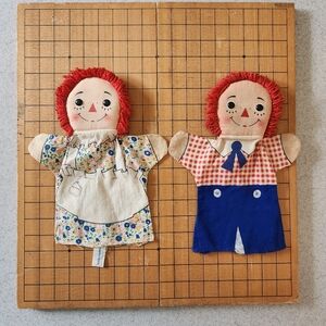 Vintage Cloth Raggedy Ann & Andy Puppets